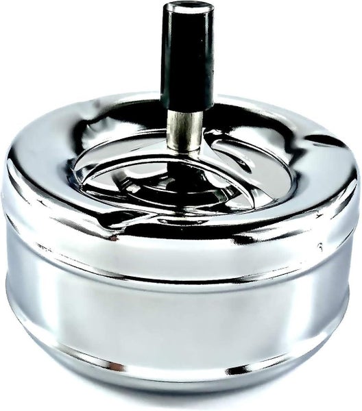 Large Rotating Ashtray Chrome Ashtray Premium Windproof Outdoor Ashtray De Carousel 1