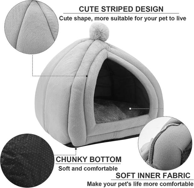 Small Animal Pet Winter Housepet Tent Cave Bed For Cats/small Dogsguinea Pig Carousel 2