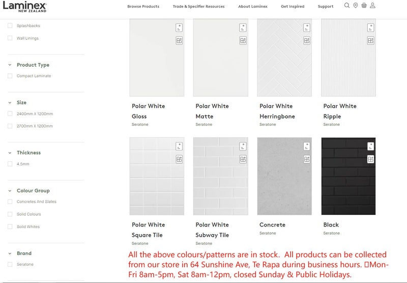 Seratone 2400 x 1200 x 4.5mm Concrete Matte Aqua Carousel 4