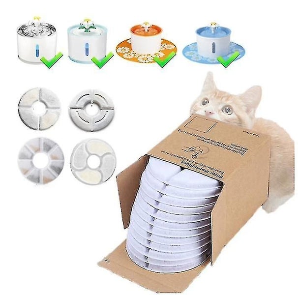 Dewenwils 12 Pieces Pet Drinking Filter Water Dispenser Replacement Activated Carousel 1