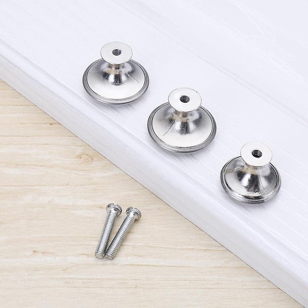 Silver 10pcs Furniture Knobs Drawer Pulls Screws Round Drawer Knobs Aluminu Carousel 2