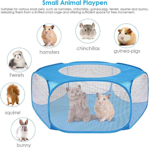 Foldable Pet Playpen Puppy Playpen Indoor Outdoor Dog Enclosure Pet Tent Wat Carousel 2