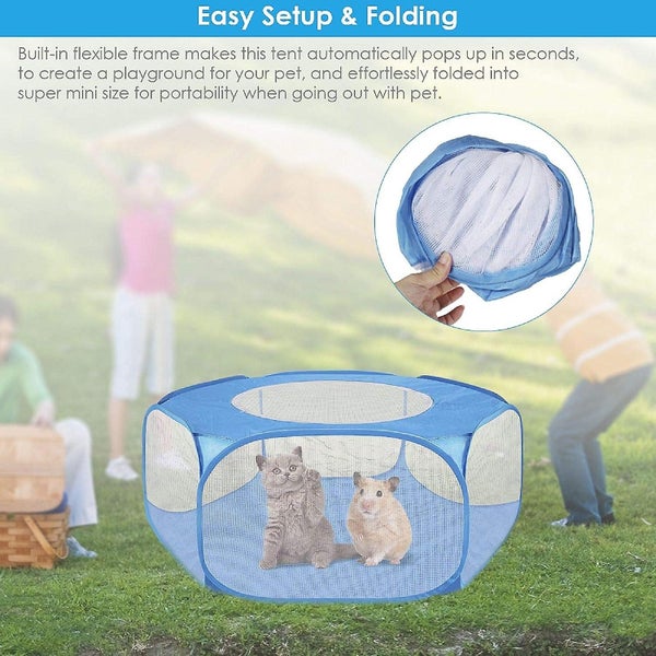 Foldable Pet Playpen Puppy Playpen Indoor Outdoor Dog Enclosure Pet Tent Wat Carousel 5