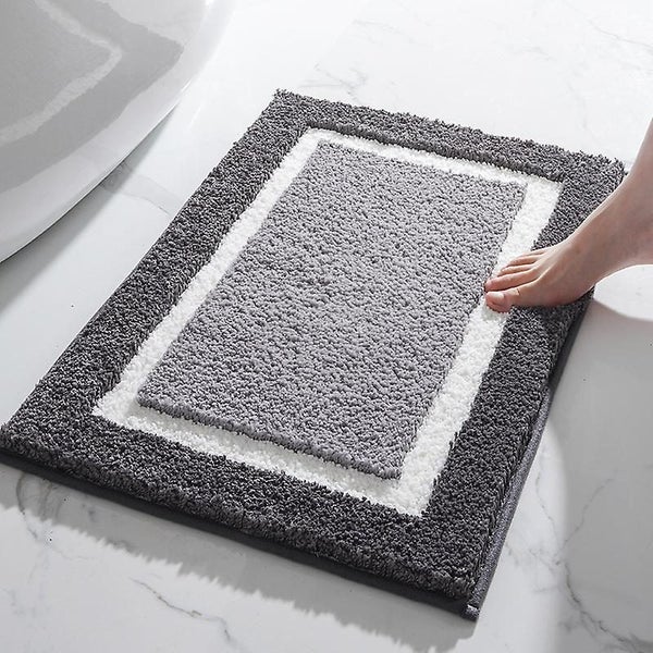 Non Slip Bath Mat Soft Microfiber Bath Mat Machine Washable Absorbent Shower Carousel 1