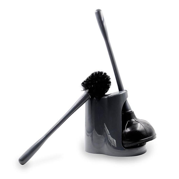 Toilet Plunger And Bowl Brush For Bathroom Cleaning Black 1 Set Carousel 1