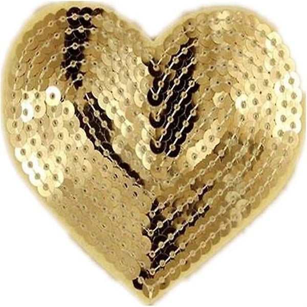 pack Of 5 Heart Shaped Sequin Iron With Embroidered Edges And Diy Set Pants Carousel 1