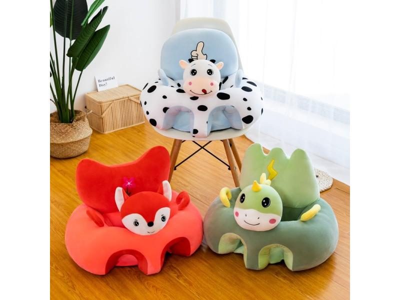 Newborn Baby Cute Cartoon Baby Sofa Cover Learning To Sit Seat Feeding Chair Carousel 2