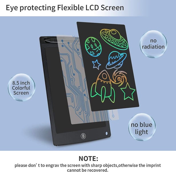 black 1 Piece Color Lcd Writing Board 8.5 Graphic Drawing Board Keyed Writ64380146191746111