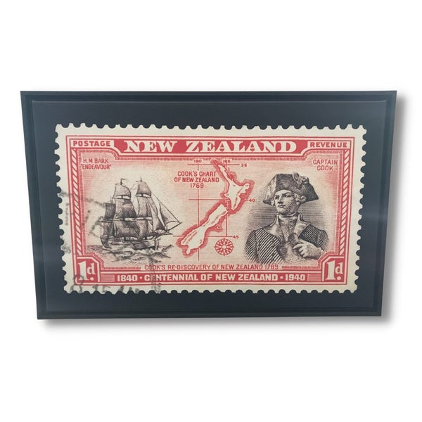 Canvas Print - 1d New Zealand Stamp Carousel 1