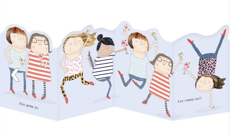 Fold Out Card - Gin Goes in Fun Comes Out! Carousel 1