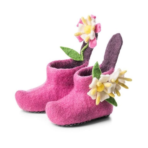 Honeysuckle Pink Children's Slippers Carousel 1