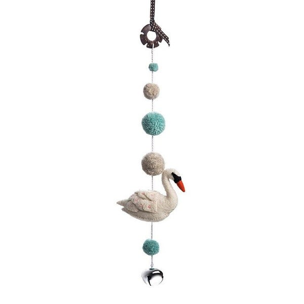 Pom Pom Mobile - Darcy Swan Green Carousel 2