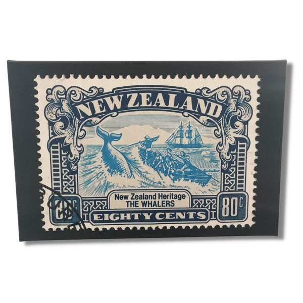 Canvas Print - 80c Whalers New Zealand Stamp Carousel 1