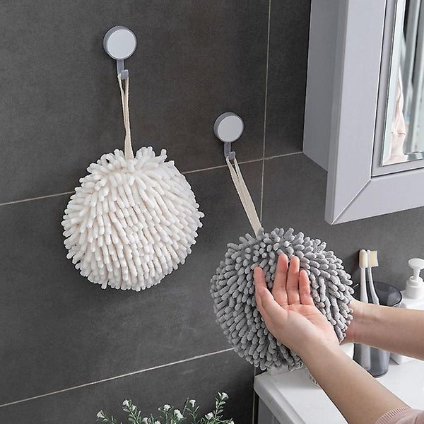 Gray Chenille Fabrics Thickened Soft Bathroom Accessories Kitchen Hanging Quic Carousel 2