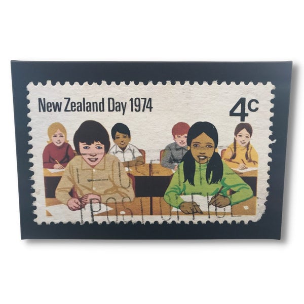 Canvas Print - 1974 New Zealand Day Stamp Carousel 1