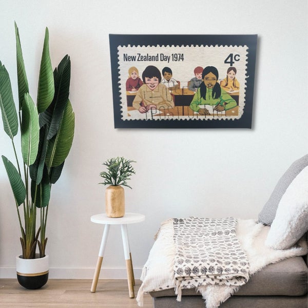 Canvas Print - 1974 New Zealand Day Stamp Carousel 2
