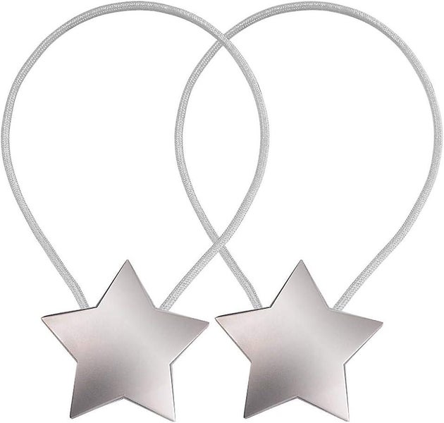 2pc Star Magnetic Curtain Puller silver Curtain Puller Curtain Clips Cord P Carousel 2
