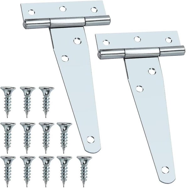 8 Pieces 4 Inch Heavy Duty T-hinges Heavy-duty T-strap Hinges With 48 Screws Carousel 1