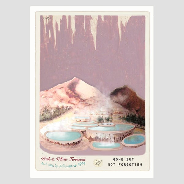 Pink & White Terraces - Art Print Carousel 1