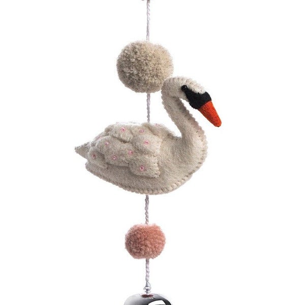 Pom Pom Mobile - Odette Swan Pink Carousel 1