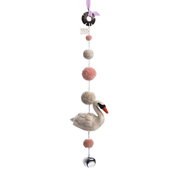 Pom Pom Mobile - Odette Swan Pink Carousel 2