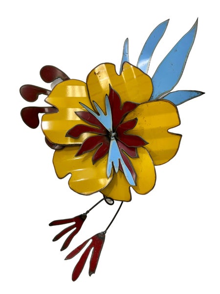 Metal Flower Corsage - Yellow Poppy Carousel 1