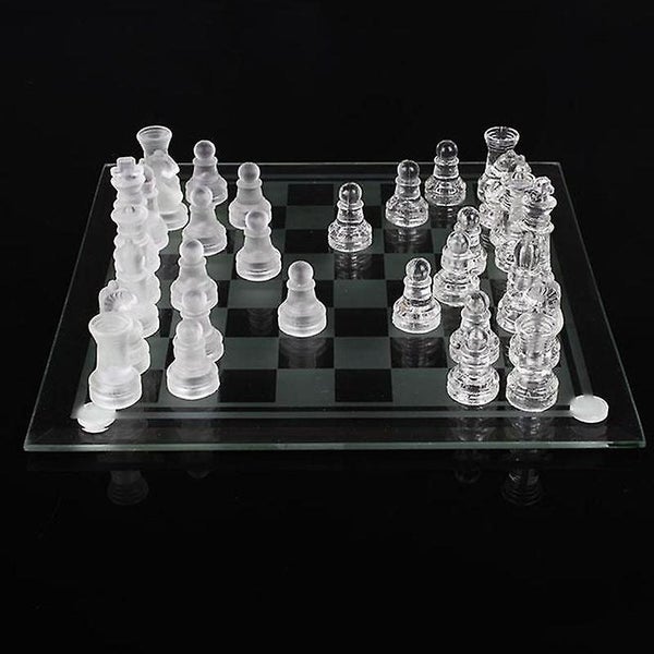 Glass Chess Set Frosted/polished Glass Chess Set Glass Chess Pieces With Pad Carousel 2