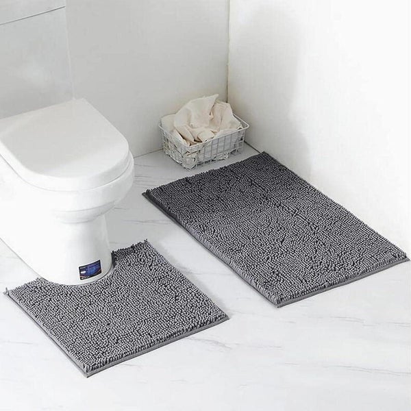 2 Piece Bath Mat Setpedestal Setnon-slip Bathroom Matwater Absorbentbathtu Carousel 1
