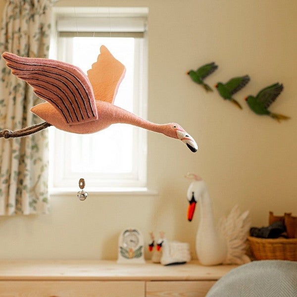 Flapping Wing Flamingo Mobile Carousel 3