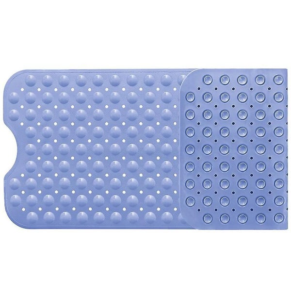 Blue Extra Long Bath Mat With Strong Suction Cups Non-slip Bath Mat Pvc Materi Carousel 5