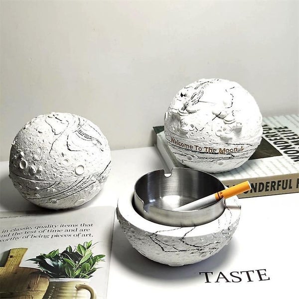 Deep Gray Over The Moon-outdoor Deodorant Ashtray With Lid Large Capacity Win Carousel 5