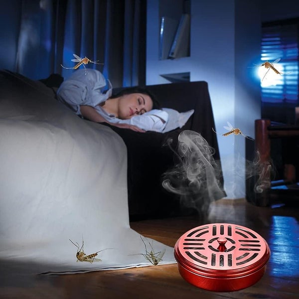 Diameter 15cm Height 5.5cm Stainless Steel Mosquito Coil Holder Box With Lid M Carousel 5