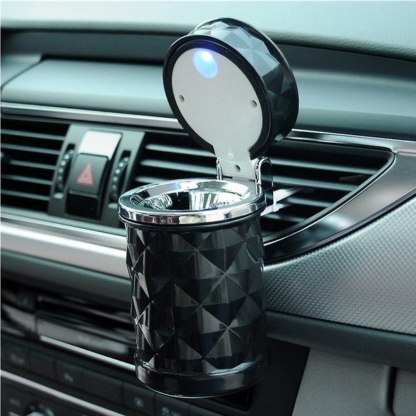 Portable Led Ashtray With Lid 2pcsblack Carousel 1