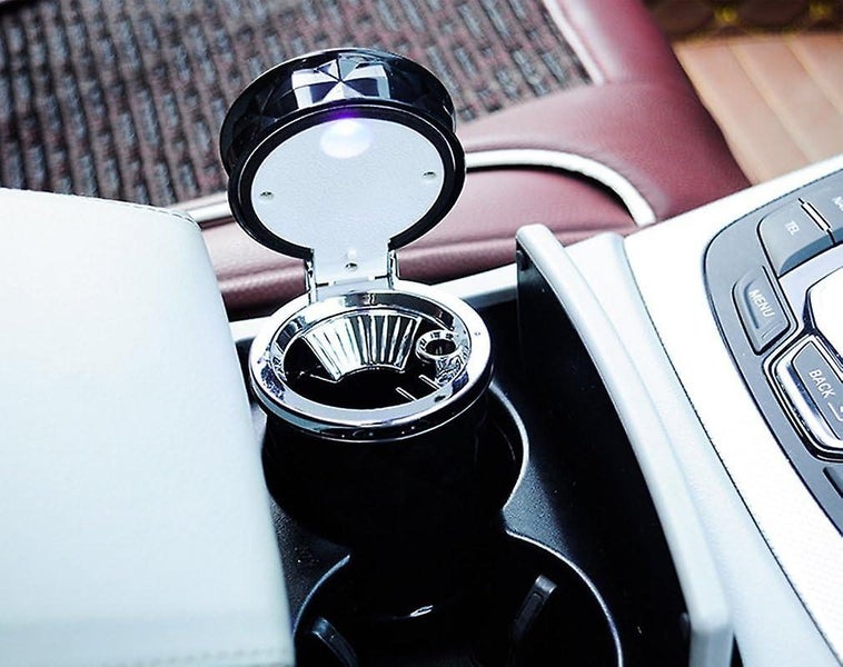 Portable Led Ashtray With Lid 2pcsblack Carousel 5