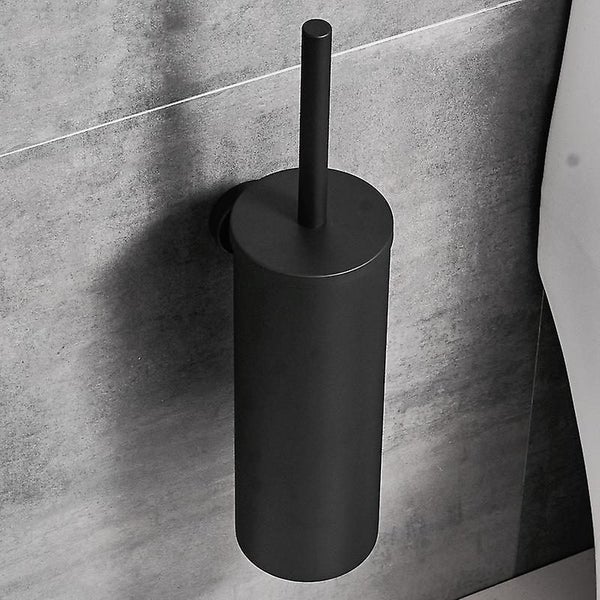 Black Toilet Brush With Brush Holder Wall-mounted Stainless Steel Bathroom Toi Carousel 1