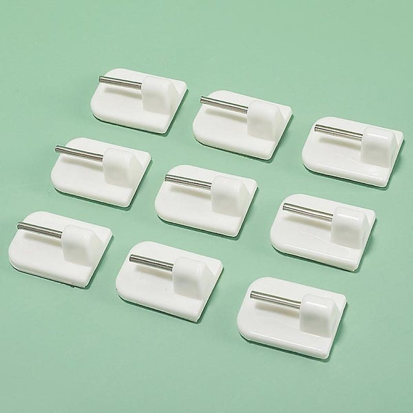 50 Adhesive Curtain Rod Hooks Carousel 1