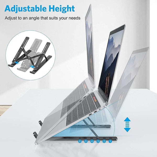Laptop Stand 6 Levels Height Adjustable Ventilated Aluminum Laptop Computer Carousel 5