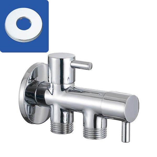 Kitchen Faucet 1/2 Multifunctional Copper Angle Valve Double Switch Dual Contr Carousel 1