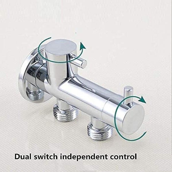 Kitchen Faucet 1/2 Multifunctional Copper Angle Valve Double Switch Dual Contr Carousel 3