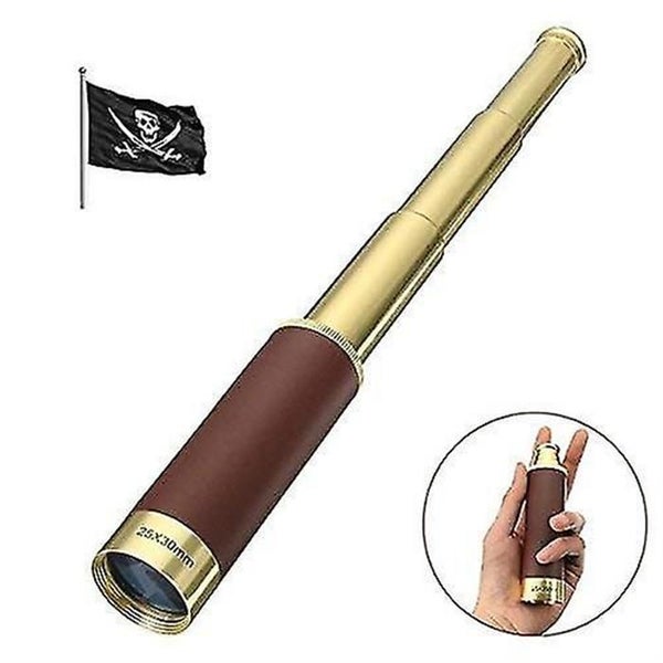 Retro Pirate Telescope Zoomable 25x30 Pocket Monocular Portable Carousel 1