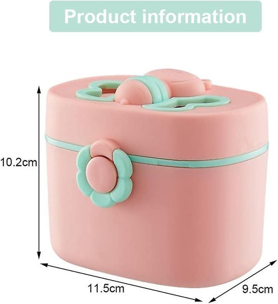 Pink Baby Milk Dispenser 410ml One Touch Dispenser Baby Milk Jar With Sili Carousel 2