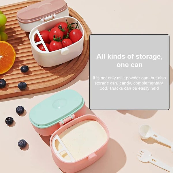 Pink Baby Milk Dispenser 410ml One Touch Dispenser Baby Milk Jar With Sili Carousel 5