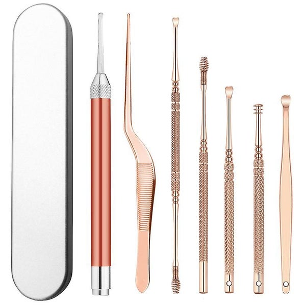 7 Pack Led Earpick Ear Cleaner With Stainless Steel Ear Spoon For Baby Child A Carousel 1