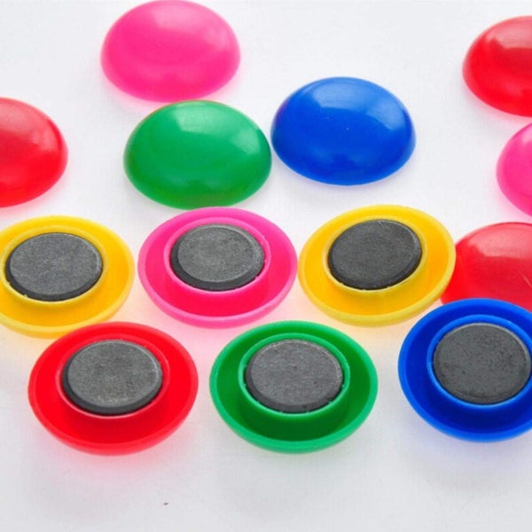 12PCS/Pack 3cm Assorted Whiteboard Magnets Round Button Office Refrigerator Carousel 1