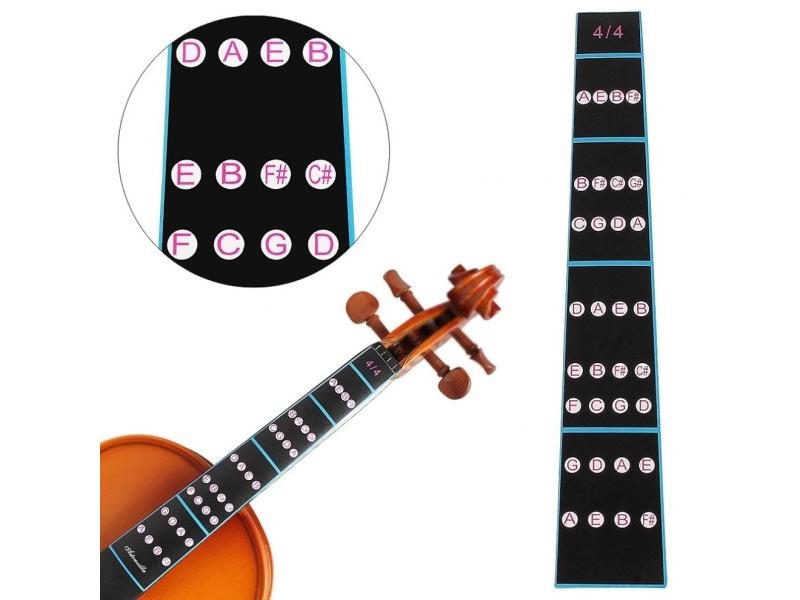 4/4 Violin Fingerboard Sticker Fretboard Note Label Fingering Chart Practice Carousel 1