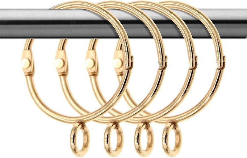 20 Pieces Rustproof Metal Curtain Ring Hanger Loop With Opening Buttonhole Su Carousel 1
