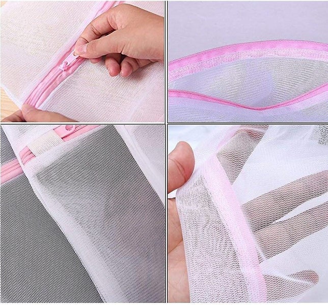 4-piece High-quality White Mesh Bra Laundry Bag 30*40cm. Travel Wash Bag Su Carousel 2