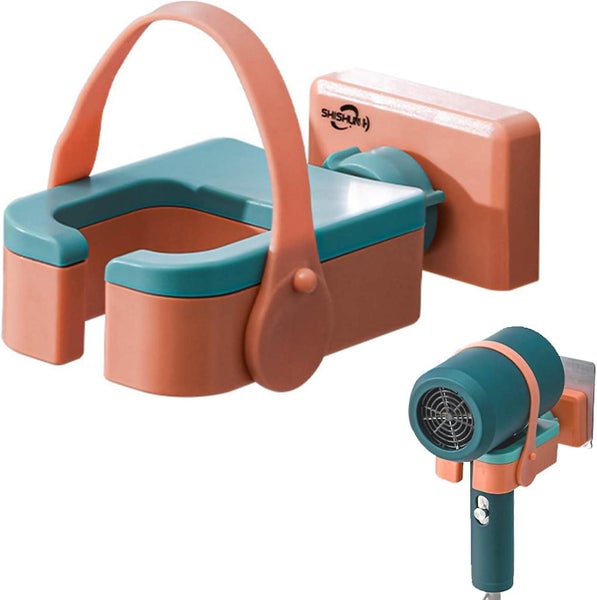 Hair Dryer Holder Wall-mounted Hair Dryer Holder 180 Degree Rotating Holder Carousel 1