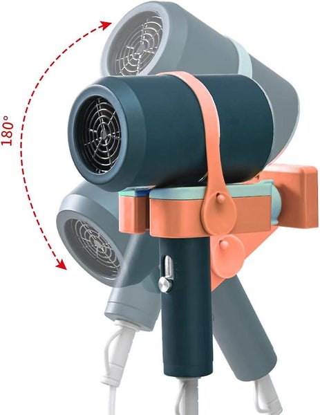 Hair Dryer Holder Wall-mounted Hair Dryer Holder 180 Degree Rotating Holder Carousel 5
