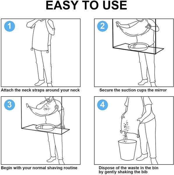 White Gifts For Dad/men From Daughter Son Beard Catcher Bib Apron With 4 Suc Carousel 5